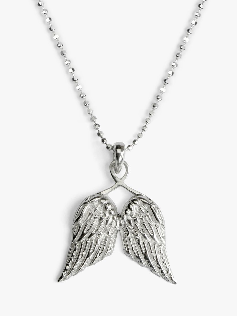 Sterling Silver Remembrance Guardian Angel Necklace - Ellie Ellie