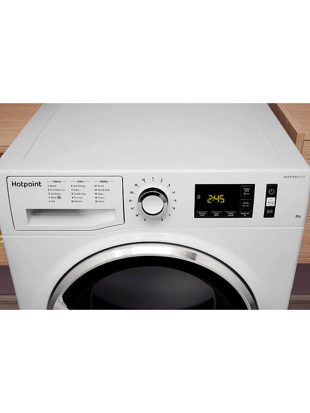 Buy Hotpoint M11 82XB UK Freestanding Heat Pump Tumble Dryer, 8kg Load, White Online at johnlewis.com