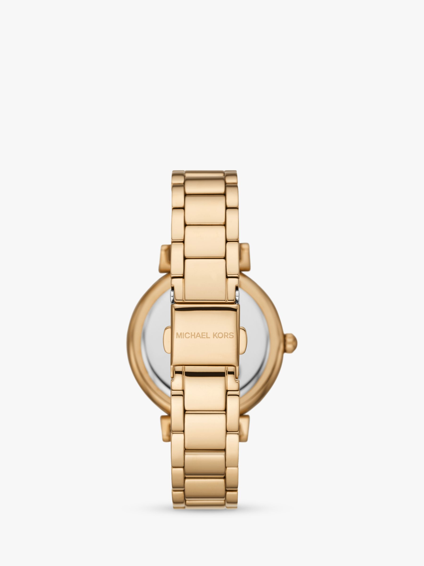 Michael Kors Women's Abbey Crystal Bracelet Strap Watch, Gold MK4615 at ...