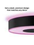 Philips Hue Infuse LED Smart Semi Flush Ceiling Light, Black
