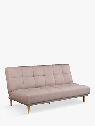 Linear Range, John Lewis & Partners Linear Medium 2 Seater Sofa Bed, Light Leg, Pepper Blossom