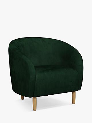 Scoop Range, ANYDAY John Lewis & Partners Scoop Armchair, Light Leg, Opulence Bottle Green