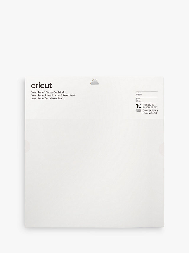 Cricut Smart Paper Sticker Cardstock, Pack of 10, 13 x 13 inches