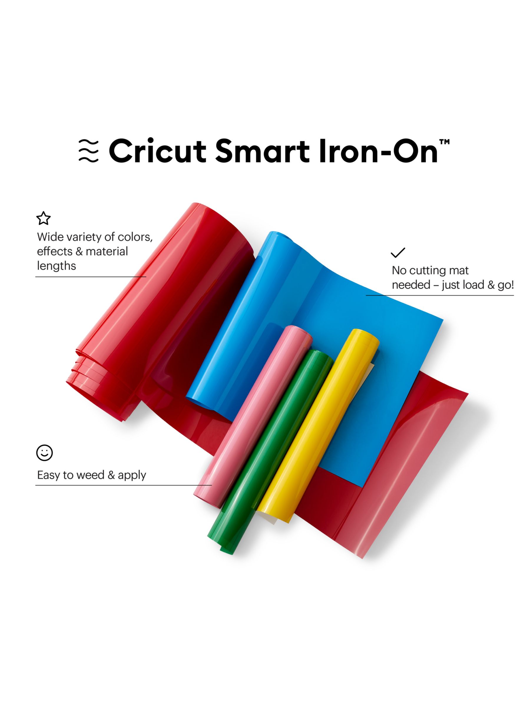 Cricut Smart Iron-On Heat Transfer Vinyl - Gold Glitter, 13 x 3 ft, Roll