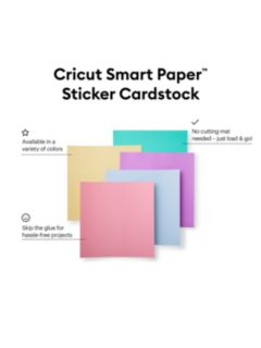 Cricut Smart Paper Sticker Cardstock, Pack of 10, 13 x 13 inches, Multi Pastel