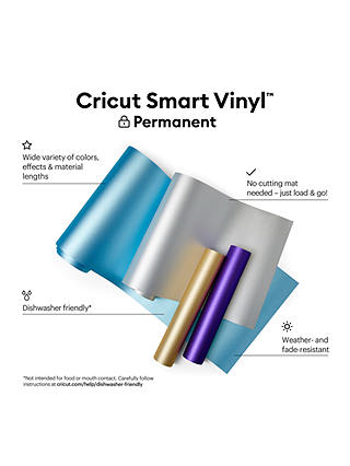 Cricut Smart Vinyl Permanent Shimmer, 13 inches x 12 ft, Gold