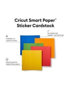 Cricut Smart Paper Sticker Cardstock, Pack of 10, 13 x 13 inches, Multi Bright