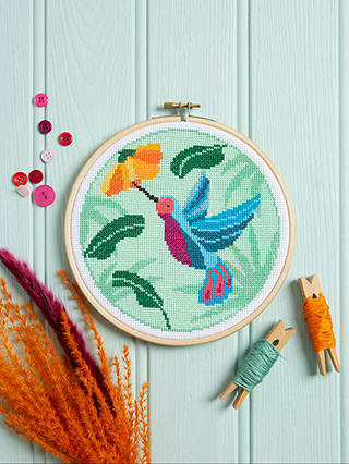 Hawthorn Handmade Hummingbird Cross Stitch Kit