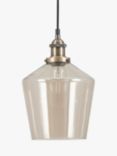 Pacific Lifestyle Glass Pendant Ceiling Light, Lustre/Antique Brass