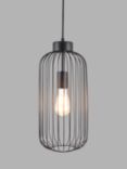 Pacific Lifestyle Tall Metal Wire Ceiling Light, Black