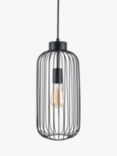 Pacific Tall Metal Wire Ceiling Light, Black
