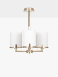 Pacific Midland 3 Arm Ceiling Light, Champagne Gold