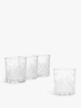 John Lewis & Partners Luxe Pressed Glass Tumbler, Set of 4, 345ml, Clear