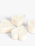 John Lewis Heart Candles, Set of 4