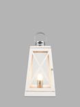 Pacific Wooden Lantern Table Lamp, White