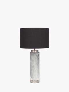 Pacific Lifestyle Tall Mable Effect Table Lamp, Grey