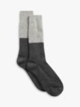 John Lewis & Partners Women's Cashmere Bed Socks, Charcoal