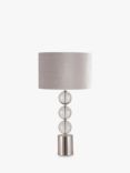 Pacific Lifestyle Tall Clear Glass Table Lamp, Clear/Brushed Silver