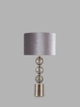 Pacific Lifestyle Tall Smoked Glass Table Lamp, Smoke/Antique Brass