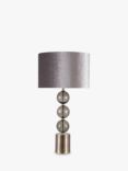 Pacific Tall Smoked Glass Table Lamp, Smoke/Antique Brass