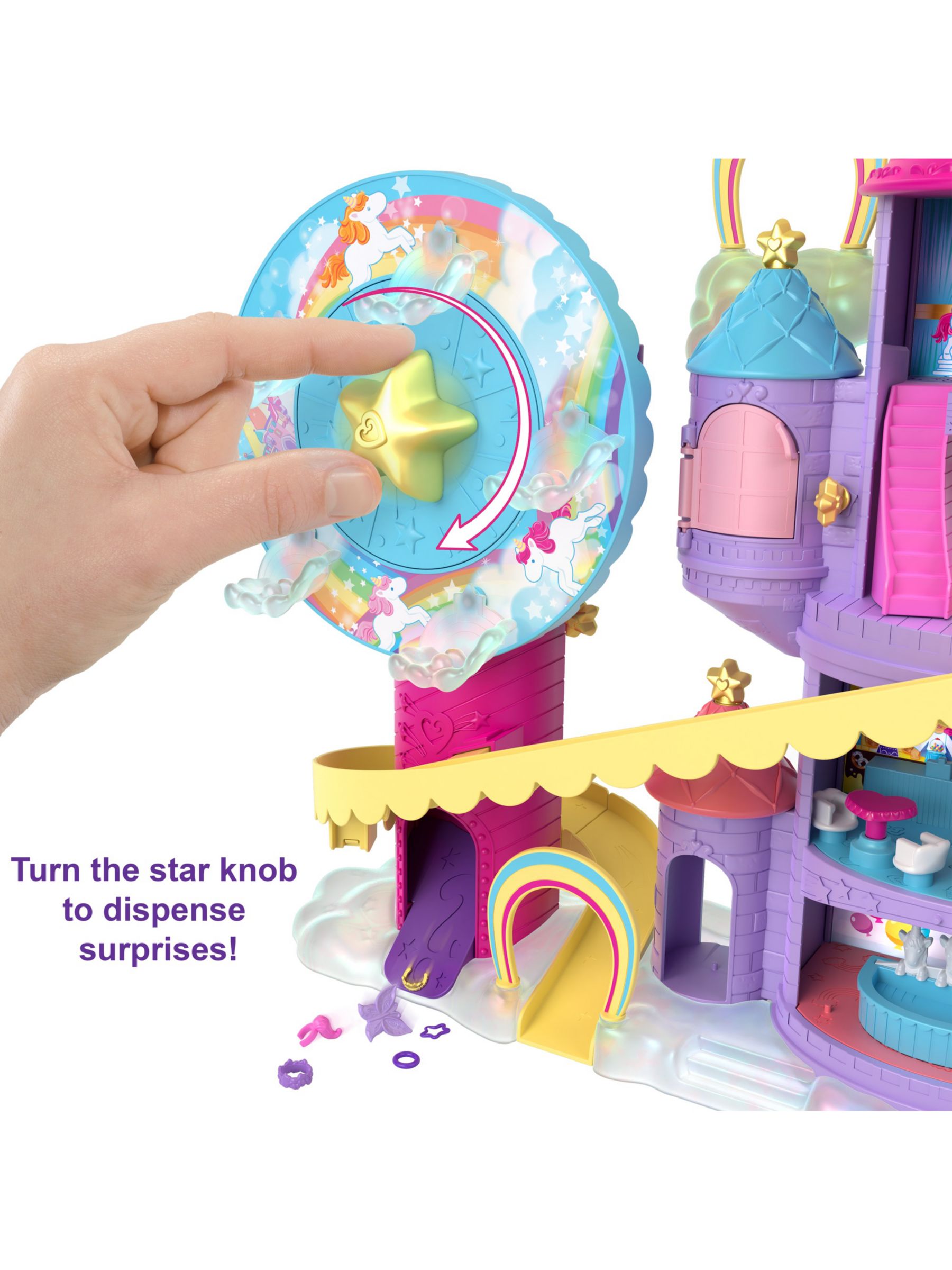 polly pocket rainbow funland theme park