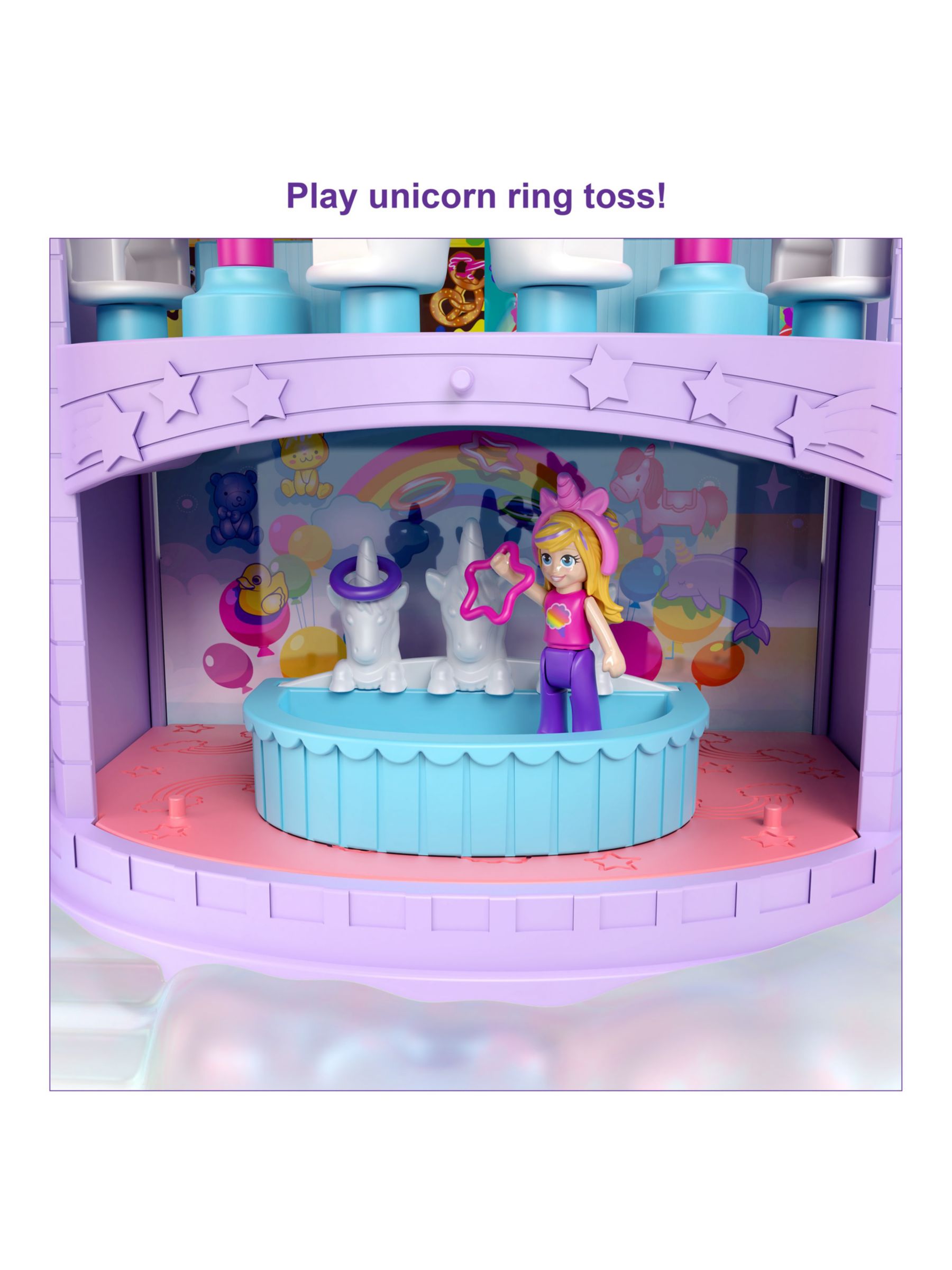 polly pocket rainbow funland theme park