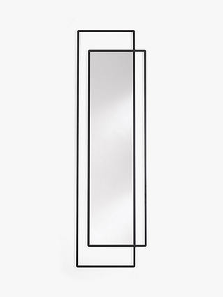 Deknudt Mirrors Bordo Rectangular Full-Length Wall Mirror, 170 x 50cm, Black