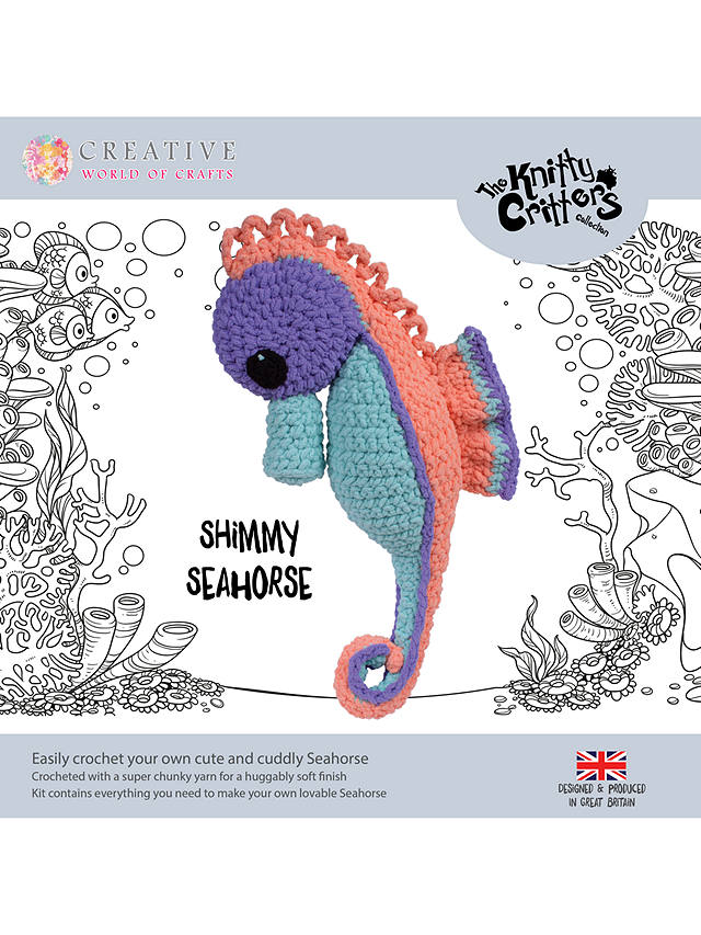 Knitty Critters Shimmy Seahorse Crochet Kit