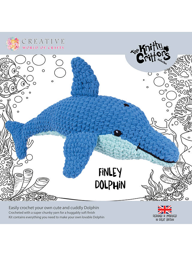 Knitty Critters Finlay Dolphin Crochet Kit