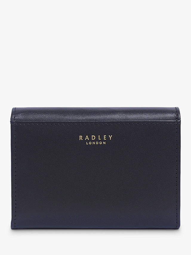 Radley Crest Leather Small Flap Over Purse, Black