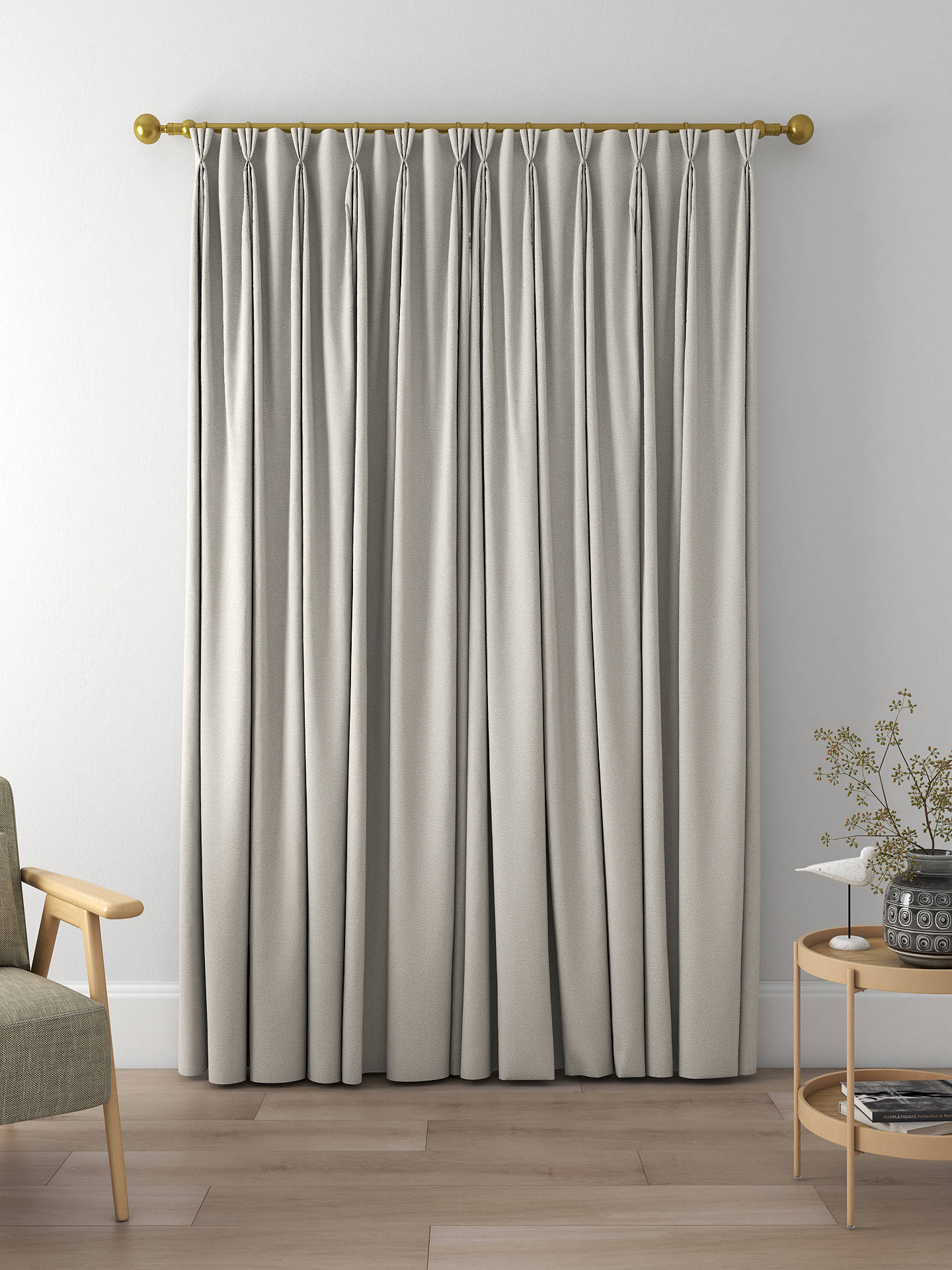 Designers Guild Sesia Made to Measure Curtains, Silver