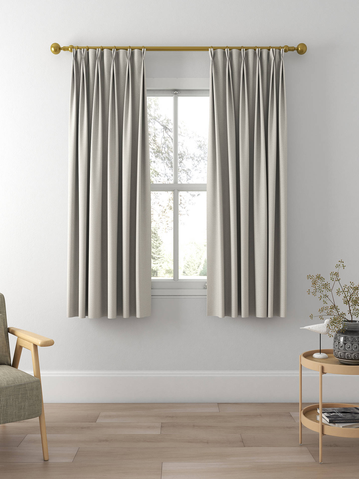 Designers Guild Sesia Made to Measure Curtains, Silver