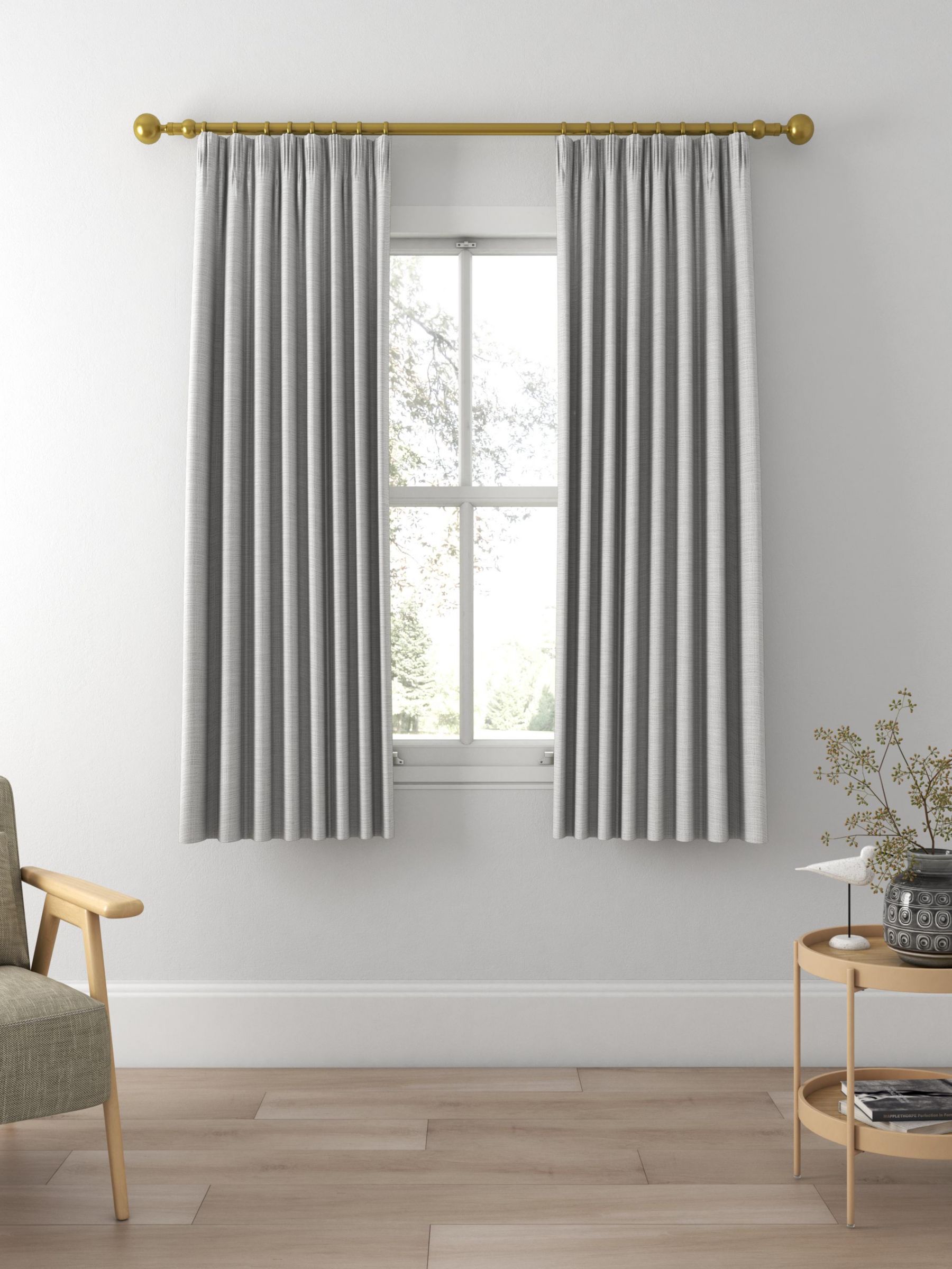 Designers Guild Tangalle Made to Measure Curtains, Granite