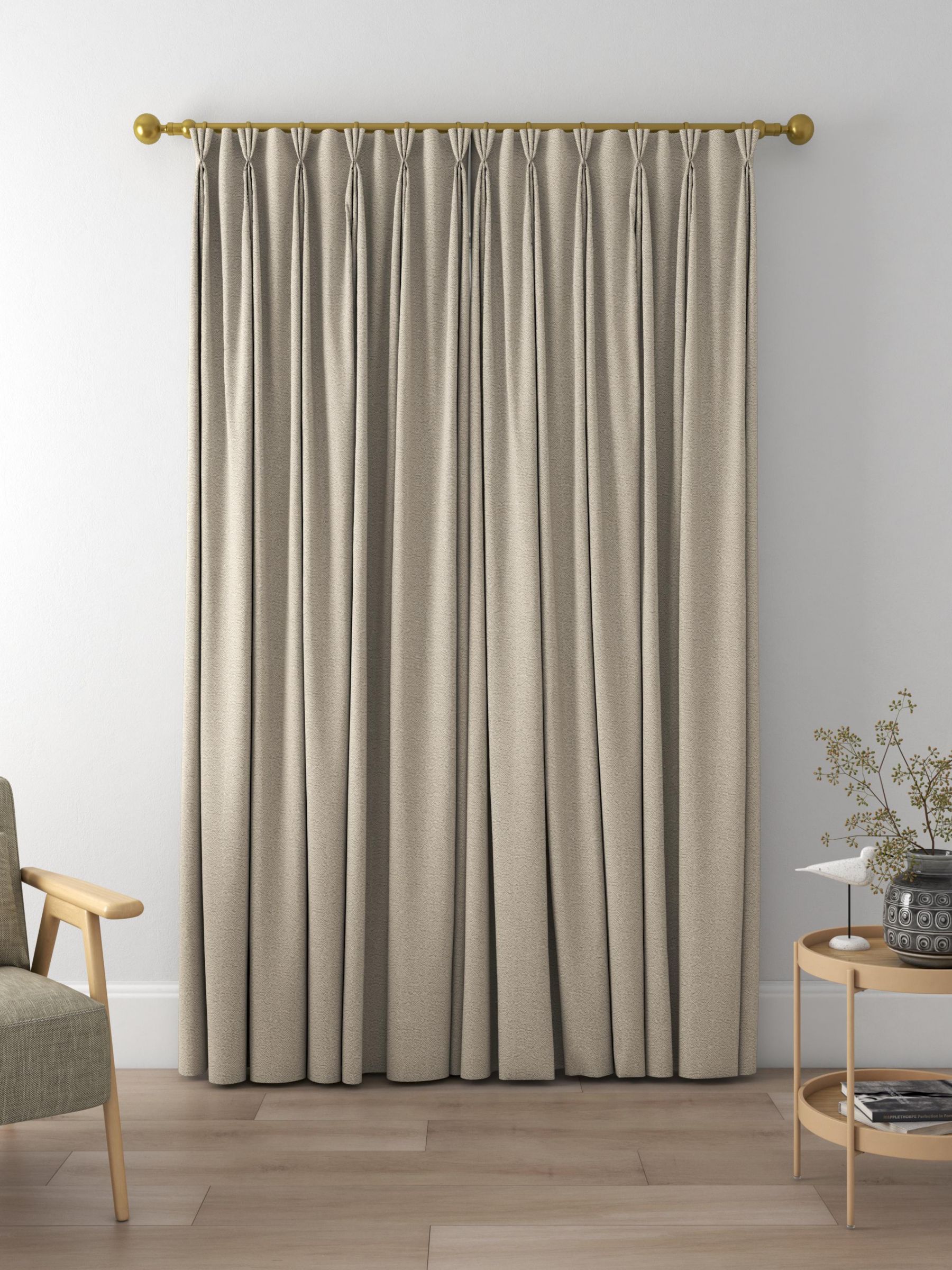 Designers Guild Sesia Made to Measure Curtains, Silver Birch