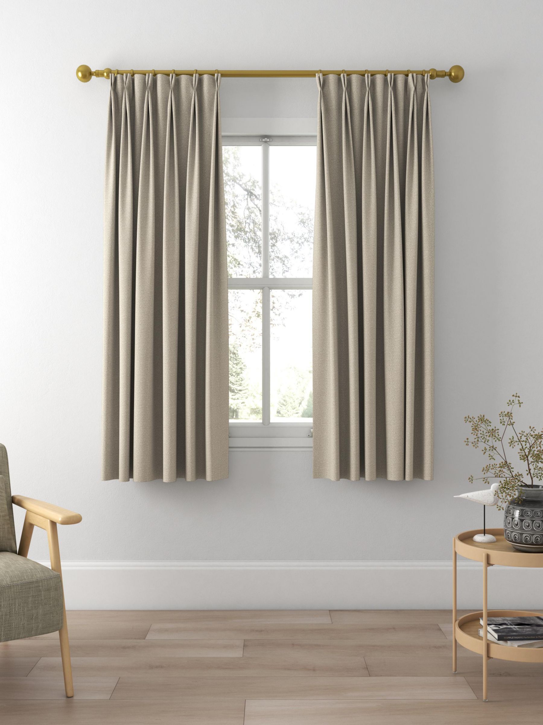 Designers Guild Sesia Made to Measure Curtains, Silver Birch