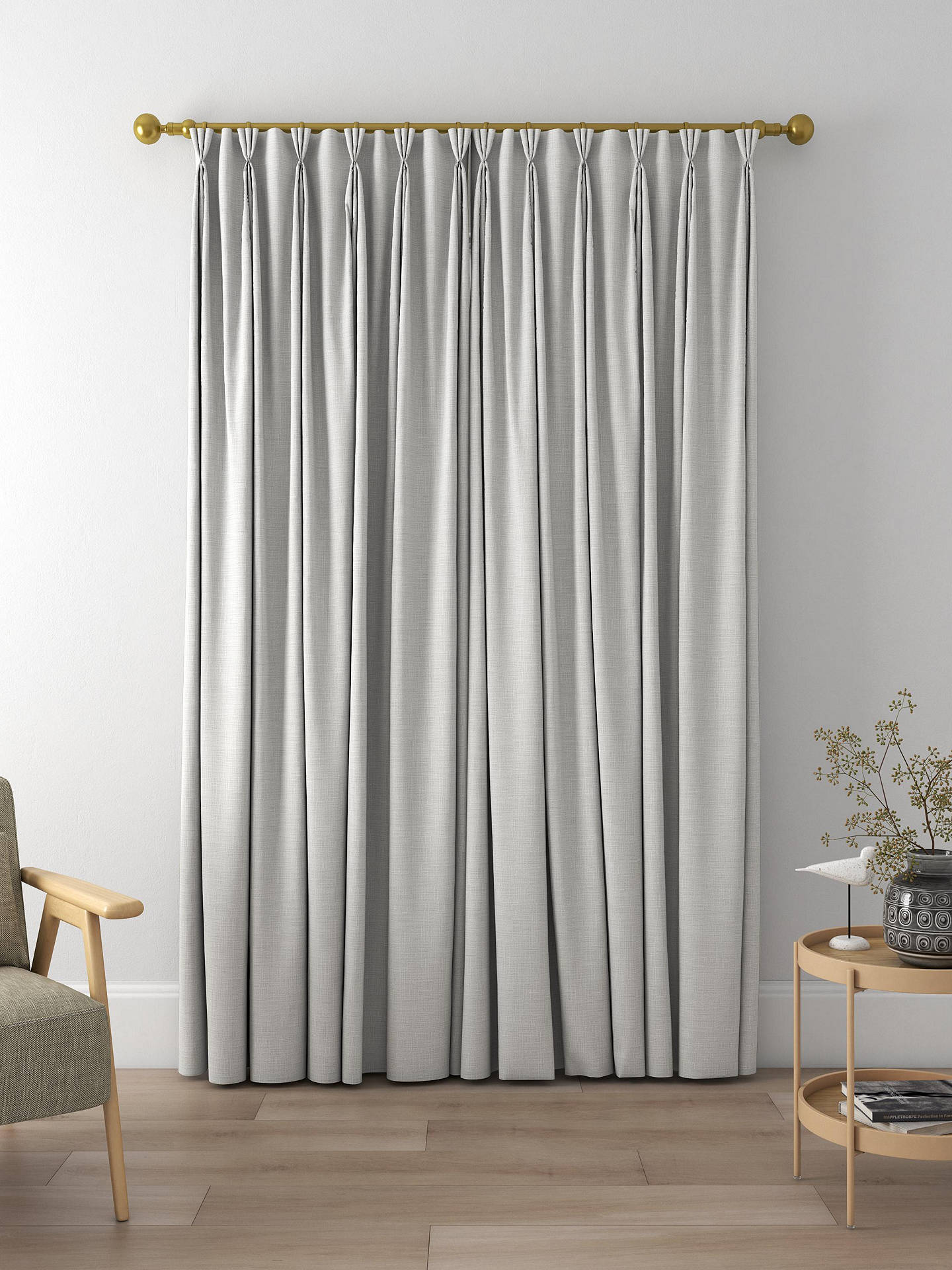 Designers Guild Tangalle Made to Measure Curtains, Silver