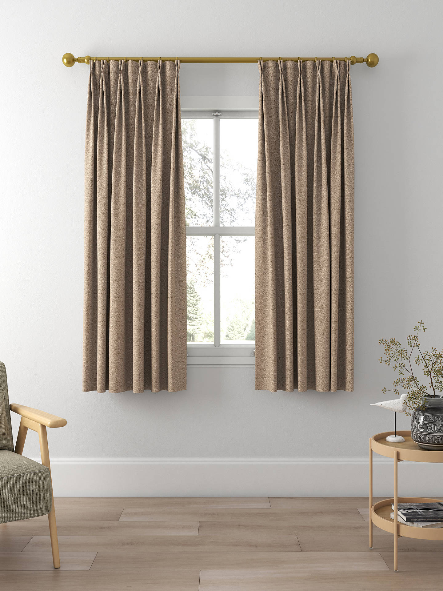 Designers Guild Sesia Made to Measure Curtains, Cappuccino