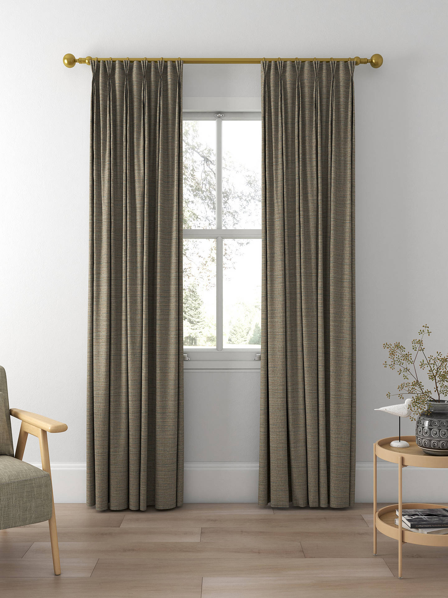 Designers Guild Kumana Made to Measure Curtains, Lichen
