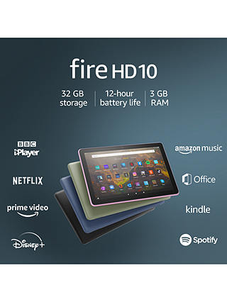 Amazon Fire HD 10 Tablet (11th Generation) with Alexa Hands-Free, Octa-core, Fire OS, Wi-Fi, 32GB, 10.1" with Special Offers, Denim Blue