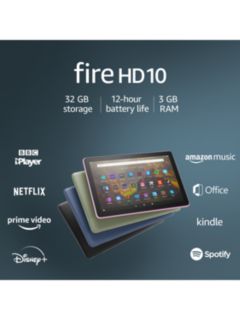 Amazon Fire HD 10 Tablet (11th Generation) with Alexa Hands-Free, Octa-core, Fire OS, Wi-Fi, 32GB, 10.1" with Special Offers, Green Bottle