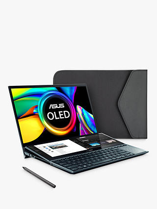 ASUS ZenBook Pro Duo 15 UX582LR-H2014T Dual Screen Laptop, Intel Core i9, 32GB RAM, 1TB SSD, RTX 3070, 15.6" 4K OLED, Blue