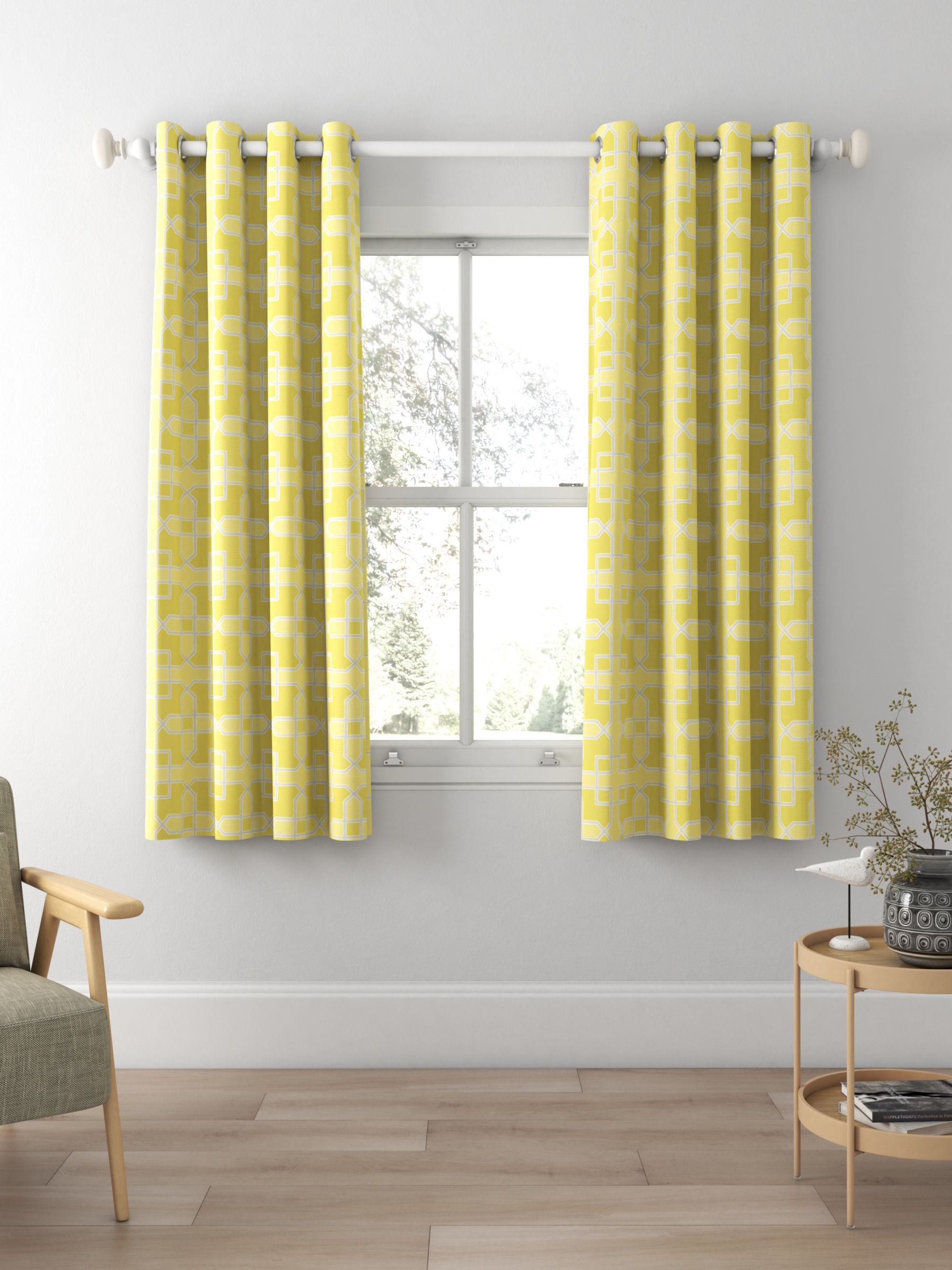 Sanderson Hampton Weave Made to Measure Curtains, Mimosa