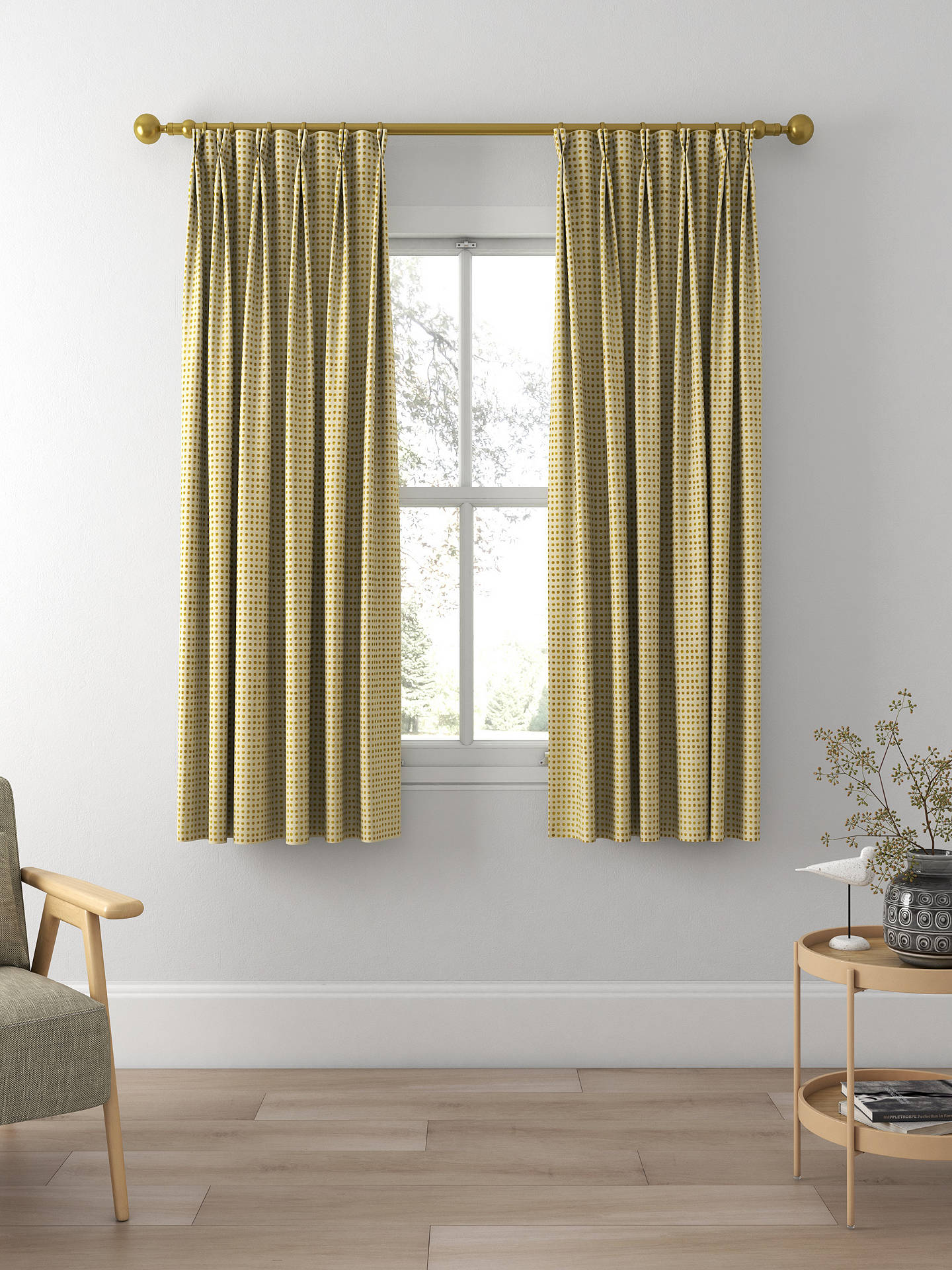 Harlequin Polka Made to Measure Curtains, Mustard/Neutral