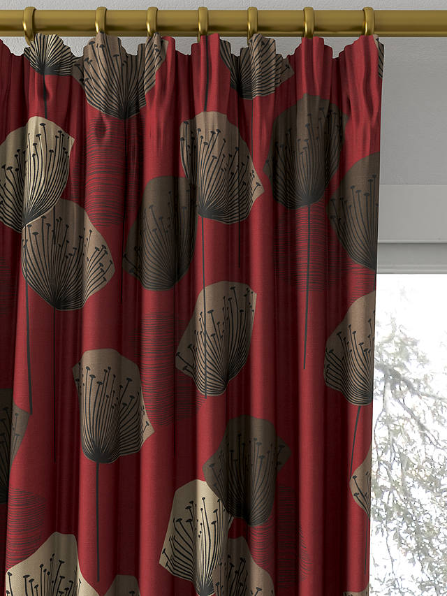 Sanderson Dandelion Clocks Made to Measure Curtains, Red