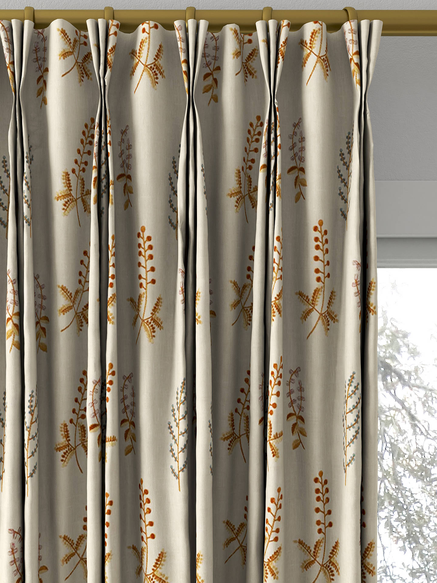 Sanderson Bilberry Made to Measure Curtains, Denim/Barley
