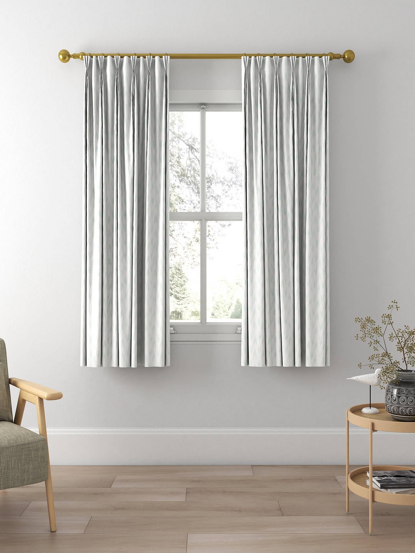 Sanderson Hutton Made to Measure Curtains, Blue Clay