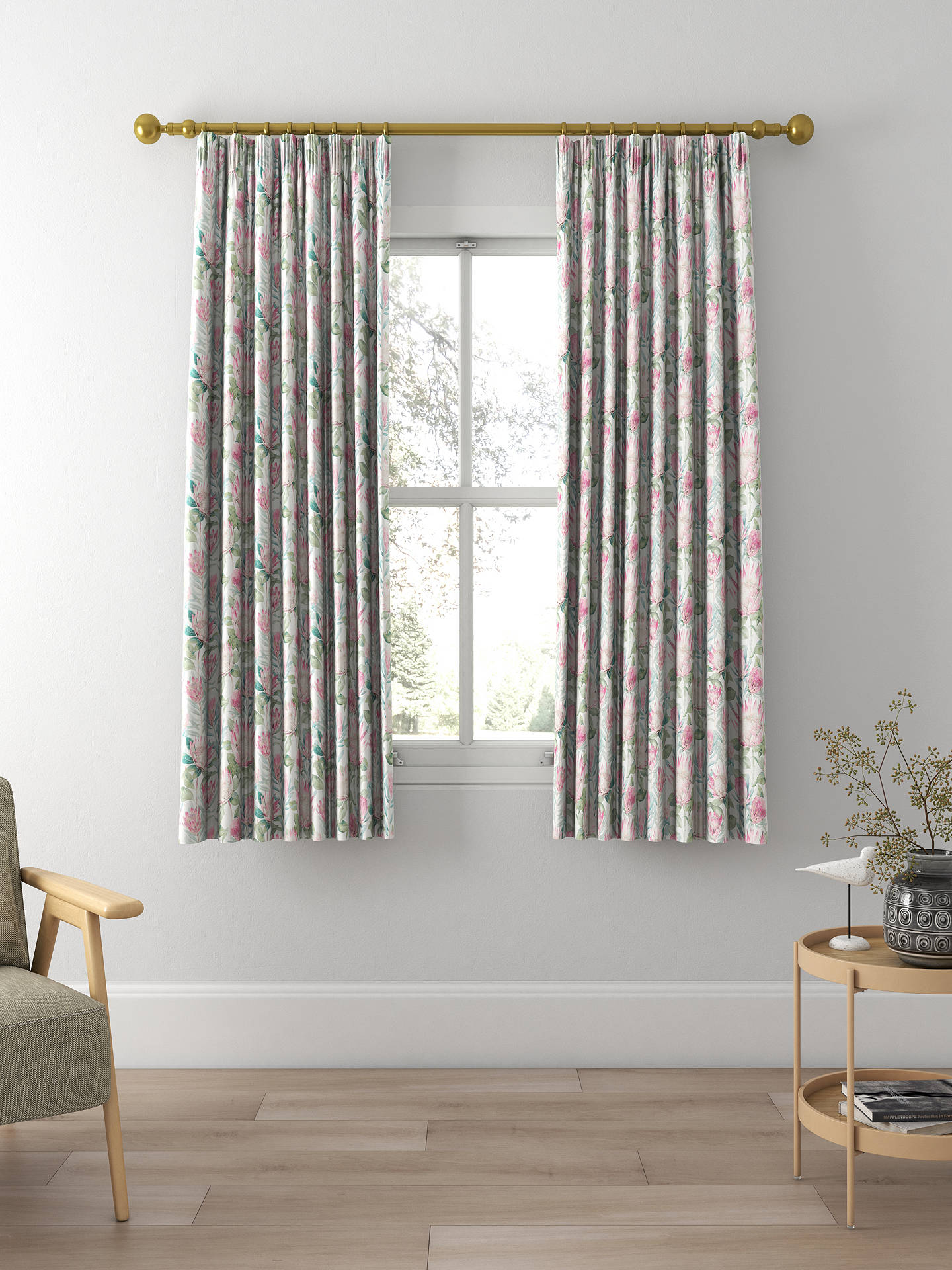 Sanderson King Protea Made to Measure Curtains, Orchid