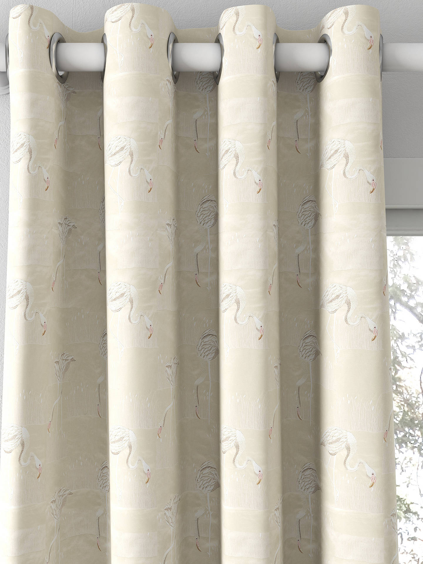 Harlequin Salinas Made to Measure Curtains, Linen/Silver