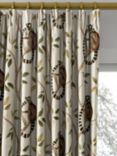 Sanderson Ringtailed Lemur Made to Measure Curtains or Roman Blind, Olive