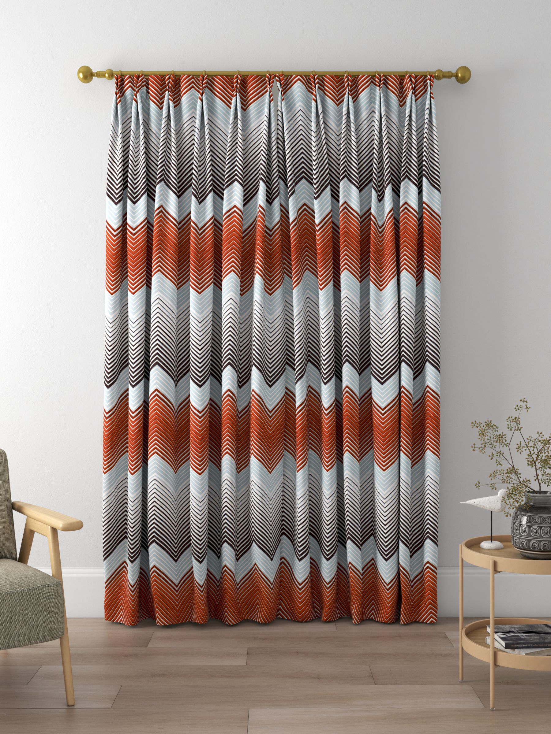 Harlequin Equalize Made to Measure Curtains, Rust